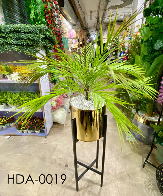 ARTIFICIAL ARECA PALM PLANT WITH GOLDEN POT